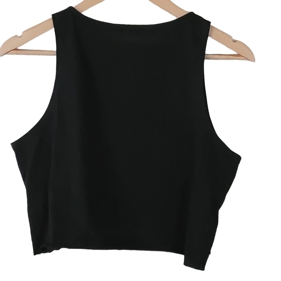 Adika Takeoff Your Attitude Sleeveless Chain Detail Crop Top Womens Black M - Picture 2 of 11